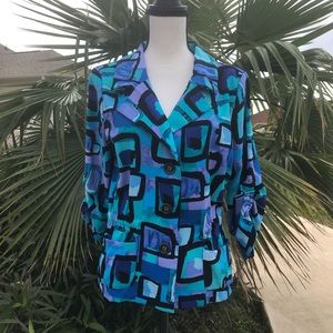 Ern London blue printed top